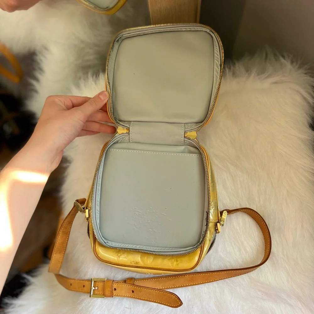 Louis Vuitton Yellow Vernis Leather Crossbody Bag